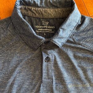 Vineyard Vines Men's Navy Striped Polo